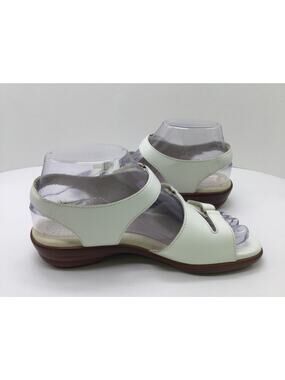 SAS Tabby White Strappy Slingback Leather Sandal Womens 6.5M NEW